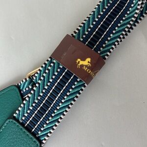 Teal and White Patterned Strap